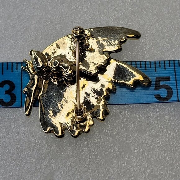 Green Butterfly Brooch Pin - Picture 7 of 14